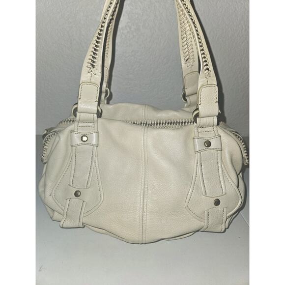 Cole Haan Leather Satchel Handbag Cream 15x8 - Picture 6 of 13
